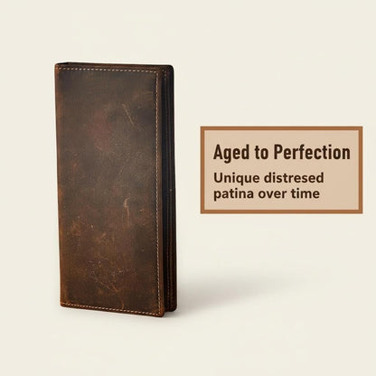 Plinvo Vintage Genuine Leather Wallet for Men, Bifold Slim Design with RFID Blocking and Gift Box (Brown2)