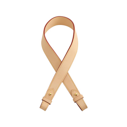 KIYOMIL Genuine Vachetta Leather Shoulder Bag Strap Replacement for Graceful Handbag(APRICOT-Length:25.6in)