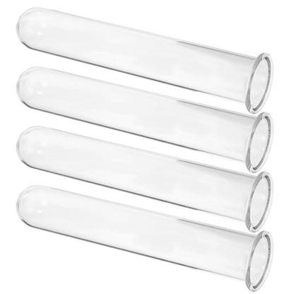 KALLORY 4pcs Glass Test Tube Vases 2.5x3x18cm Borosilicate Glass Plant Propagation Holder Hydroponic Flower Tubes Desktop Terrarium Set for Home Garden Decoration