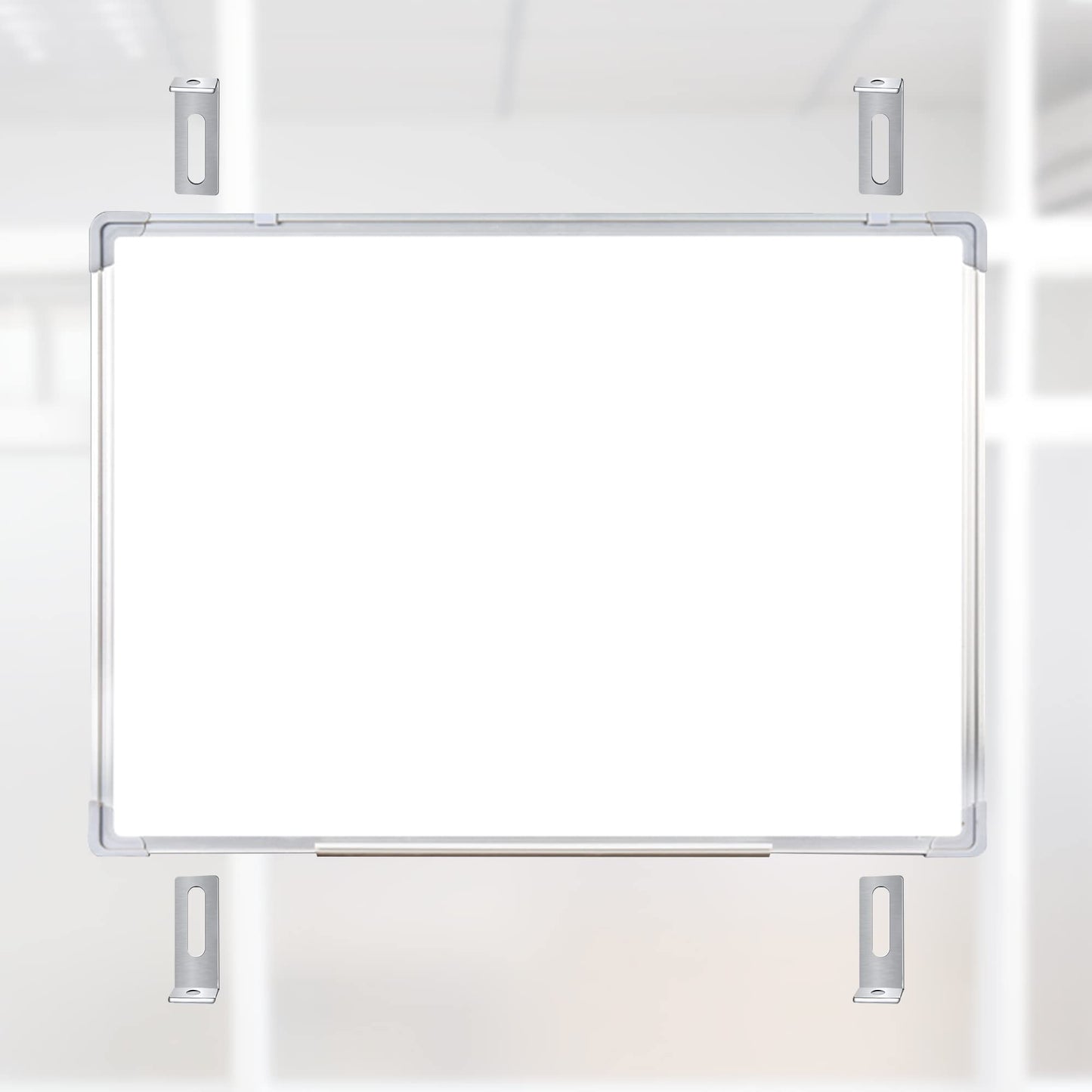 30 Set White Board Mounting Hardware,Whiteboard Hanging Brackets, White Board Installation Kit Includes Hanger Supports, Screws and Expansion Tube for Hanging Whiteboard Office Supplies (38*16*12mm)