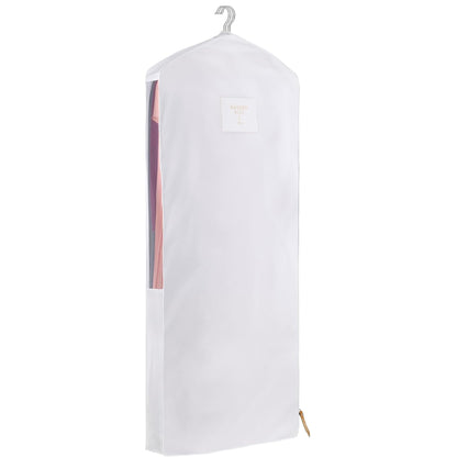 Hayden Hill Luxury Organic Cotton Garment Storage Bag - Long 58" Dress Bag - Breathable & Moth-Proof For Full Length Clothing, Dresses & Coats - Clothes Bags for Hanging Organization