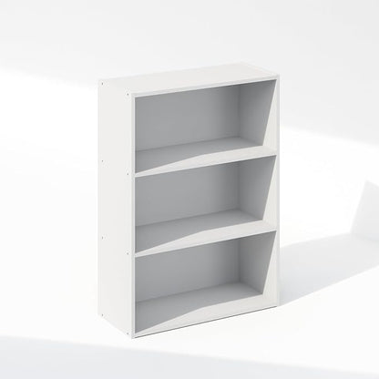 Furinno Reed Closet Organizers and Storage, 3-Tier Reversible Closet Shelves, Closet Organization Shelf, 9.7 x 23.7 x 31.5, for Bedroom, Closet, Plain White