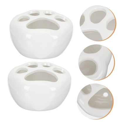 LIOOBO 2pcs Cat Claw Flower Pot Decorative Container with Drainage Cute Cacti Pot for Home Decoration for Room Office Balcony and Desk