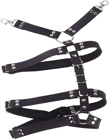 Leather Leg Harness Punk Black Garters Belts Rave Club Party Thigh Holster Leg Chain Body Jewelry for Women