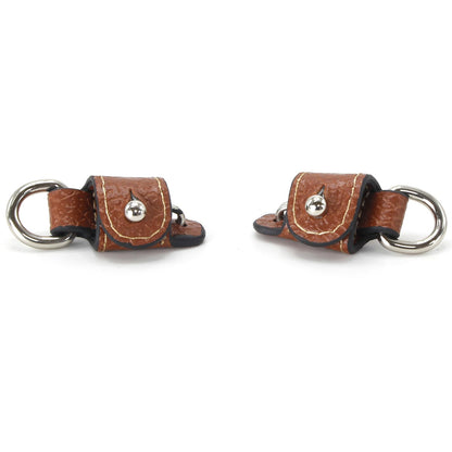 banbeln Mini Bags Leather Shoulder Strap Kit Fit For Adjustable Crossbody Small Bag (brown&silver)