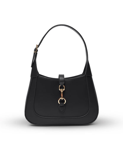 Apryl Shoulder Bag for Women - Small Shoulder Purses - Black Purse - Cute Trendy Handbags - Adjustable Strap Vegan Leather