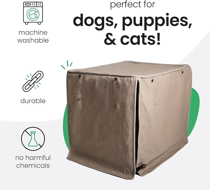 Molly Mutt Wild Horses Dog Crate Cover, 100% Cotton Canvas Cover with 2 Roll-Up Panels, Ideal for Dog or Cat Crate, Durable, Washable, and Free of Harmful Chemicals, 24" x 18" x 21"