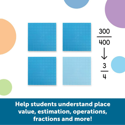 Learning Resources Brights Base Ten Classroom Set, 20-25 Students, 823 Piece Set, Ages 6+