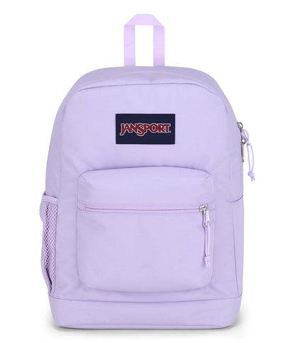 JanSport Cross Town Plus Backpack - Large Main Compartment, Side Water Bottle Pocket, 15-Inch Padded Laptop Sleeve - Pastel Lilac