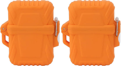 Torch Lighter Cover Case, Sturdy IP56 Lighter Case 2PCS for Travel for Camping (Orange)