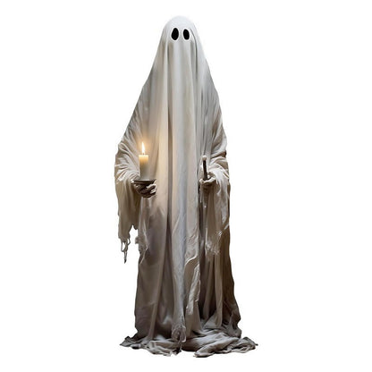 2 Pcs Halloween Decorations Window Clings Decor Double-Side Extra Large Scary White Ghosts Halloween Spooky Window Decals School Home Office Party Supplies for Glass Windows