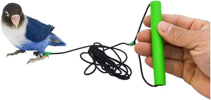 Bird Foot Chain with Flying Latex Elastic Training Rope Outdoor Parrot Ankle Foot Ring Accessories Bird Harness Leash Prevent Escaping (Model7-With 236inch Leash)