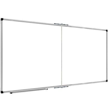 XBoard Magnetic Whiteboard 60 x 36 Inch, Foldable Dry Erase White Board with Aluminium Frame & Marker Tray 5' x 3', Wall Mounted Folding Message Presentation Board