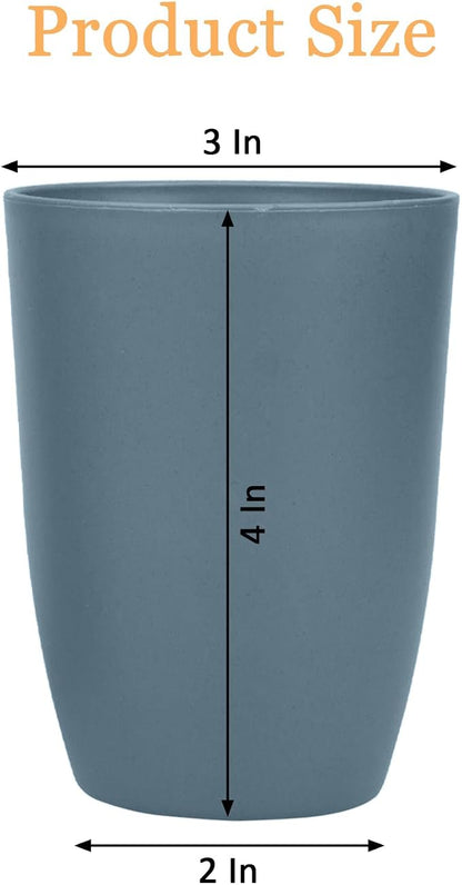 Wheat Straw Cups Set of 4, Unbreakable Drinking Cup Reusable Plastic Cups Dishwasher Safe for Kitchen Party Camping