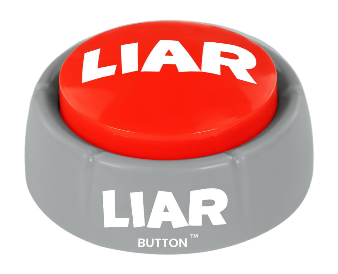 Talkie Toys Products Liar Button - 8 Hilarious Liar Sayings - Funny Talking Button for Games, Political Lies, Big Laughs, Office Humor - Great Gag Gift & Stocking Stuffer