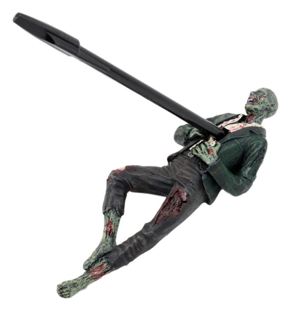Ebros Gift Walking Dead Walker Hunter Impaled Zombie Pen Holder - 6.75"L Office Desktop Pencil Holder