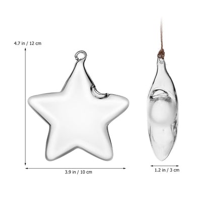 Housoutil Hanging Glass Vase Hydroponic Glass Terrarium Marine-Inspired Shape for Indoor Plants Home Décor