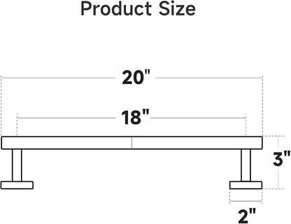 USHOWER Brushed Nickel Towel Bar, 18-Inch Towel Rack for Bathroom Wall Mounted, Thicken SUS304 Stainless Steel Towel Rod Modern Home Decor (Total Length 20-Inch)
