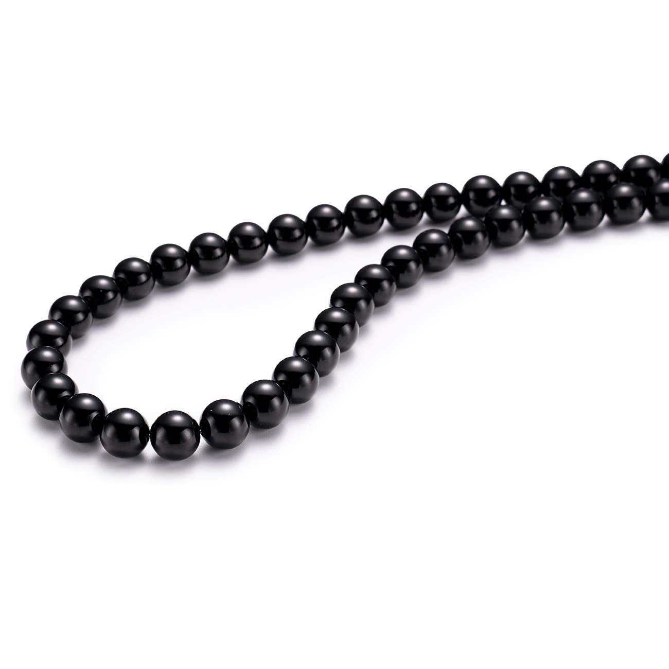 BEADIA Natural Black Onyx Stone Round Loose Semi Gemstone Beads for Jewelry Making 4MM 89PCS