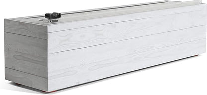 ChicWrap® Shiplap Refillable Plastic Wrap Dispenser - Includes One large 12" x 750' Roll of Professional Grade Plastic Wrap - BPA Free and Kosher Certified - Reusable Dispenser w/Slide Cutter