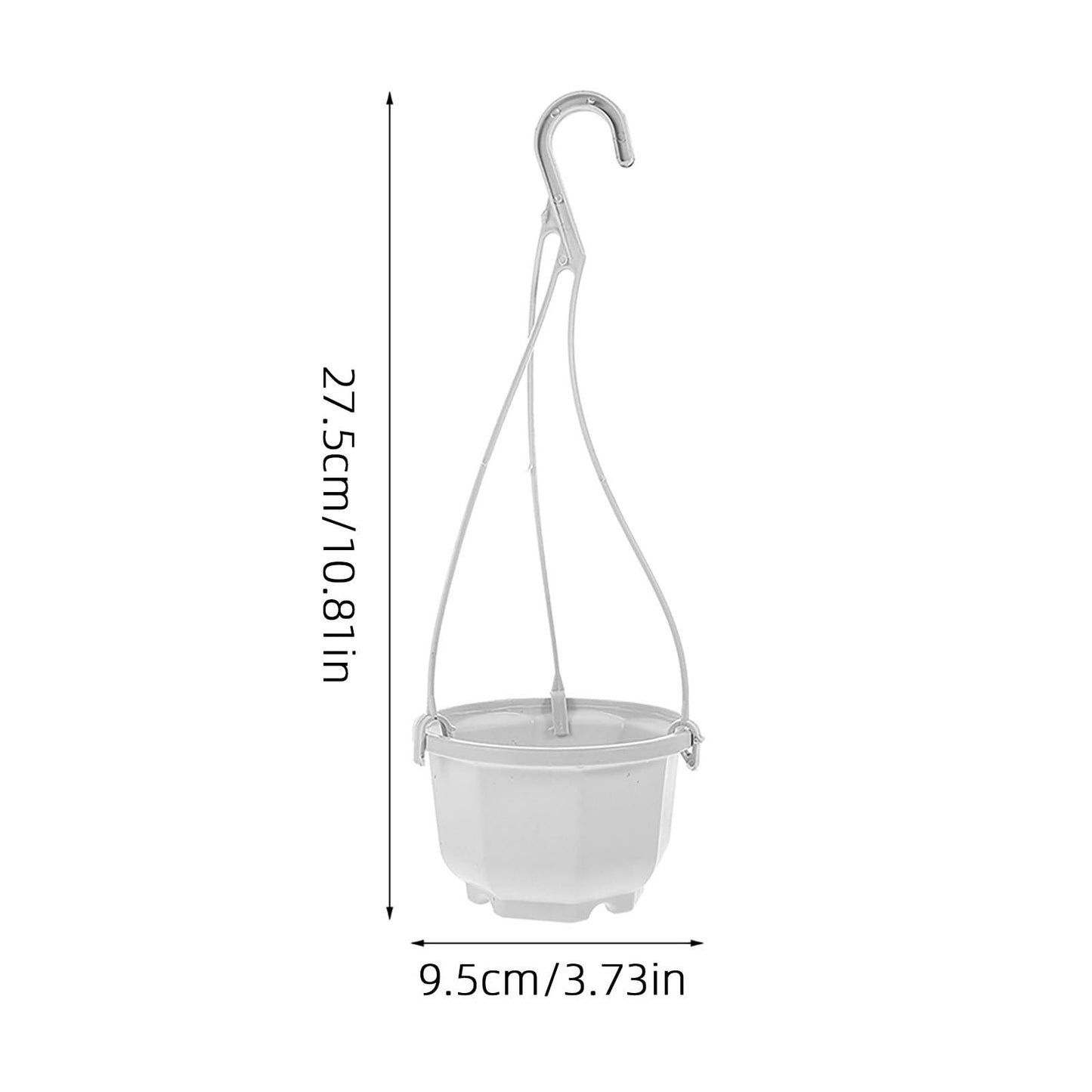 INOOMP Hanging Planters Set of 24 Plastic Flower Pots with Hooks for Indoor Outdoor Balcony Garden Patio Wall Mounted Plant Holders