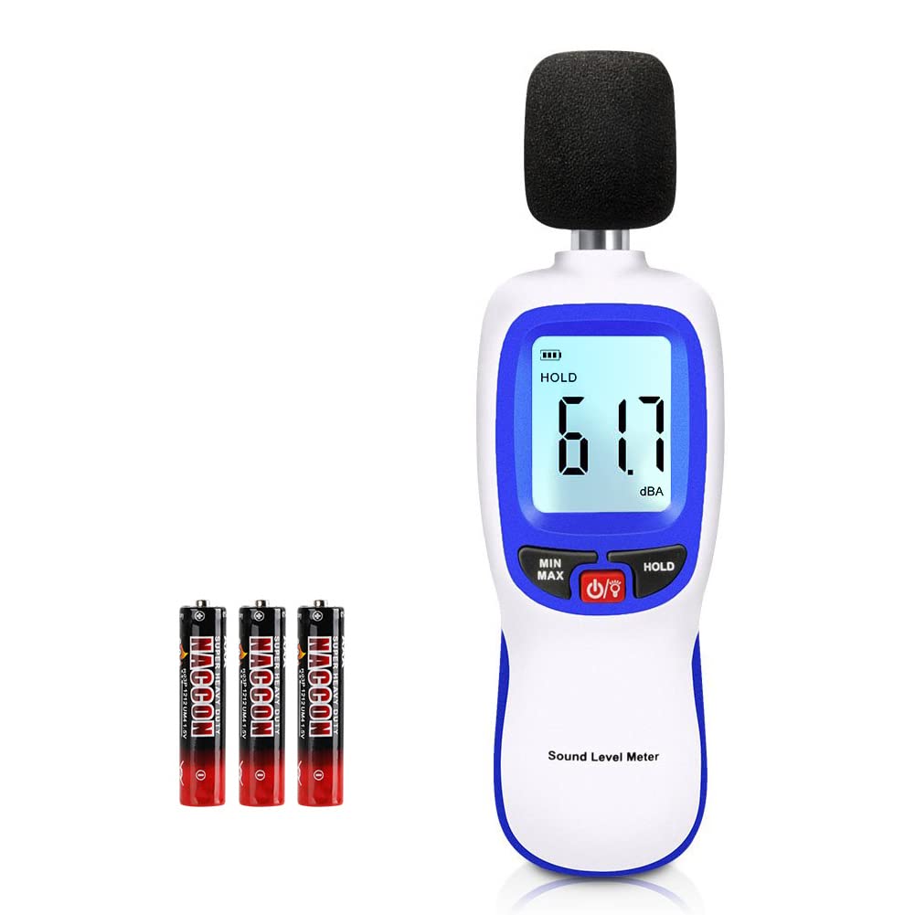 Decibel Sound Meter, Hand-Held Sound Level Meter 30dB to 13dB(A), Noise Meter Monitor with Backlight Alert, Noise Level Meter Tool for Home Office Job-site
