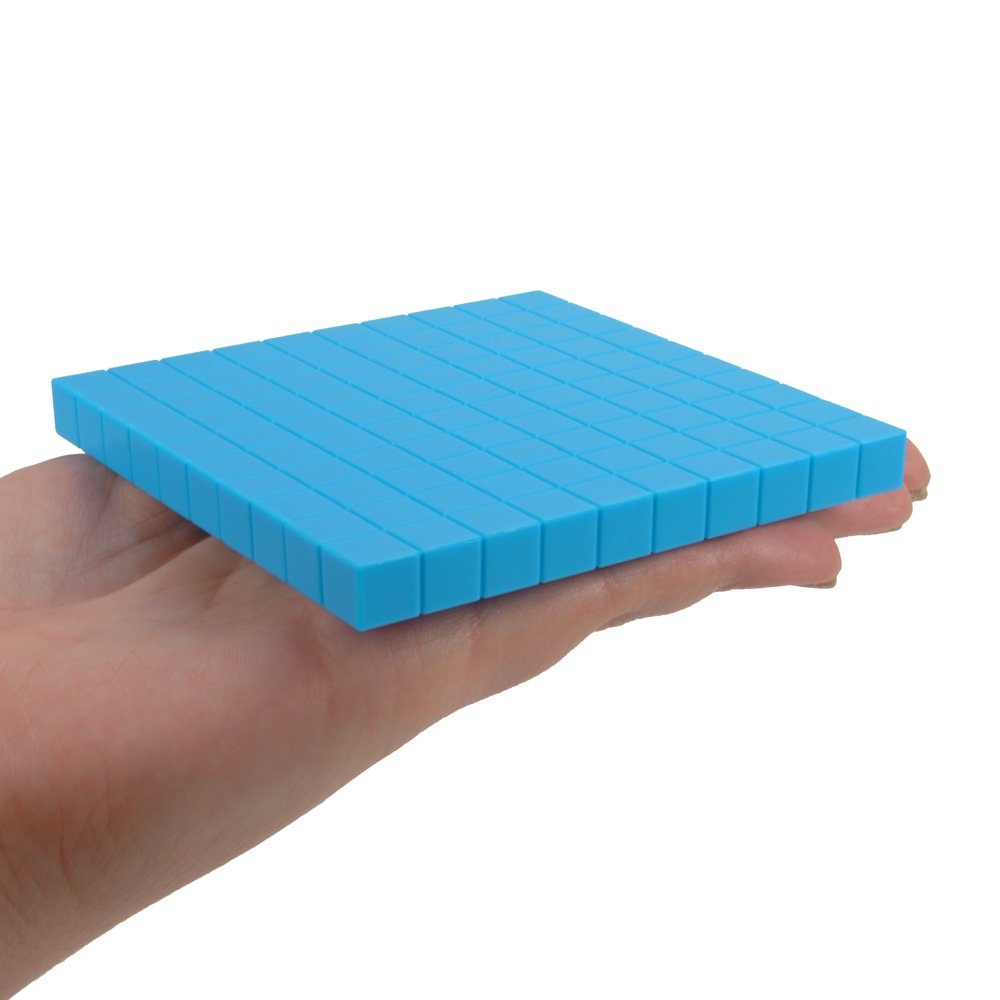 EAI Education Base Ten Intermediate Classroom Set: Blue Plastic - Blocks Only