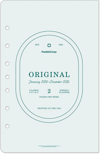 FranklinCovey - Original Weekly Ring-Bound Planner (Jan 2026 - Dec 2026, Classic)