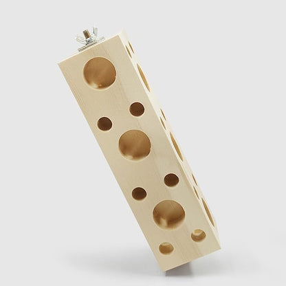 Bird Wooden Block Chewing & Foraging Training Toys for Small Animals - Shredding & Biting Wooden Bird Cage Accessories & Teething Toys for Lovebirds, Parakeets & Cockatiels