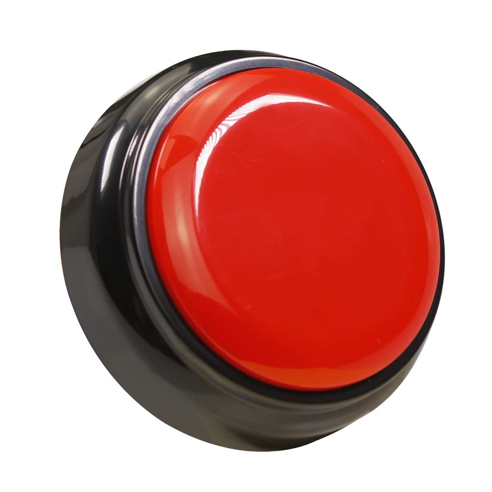 Recording Button,Voice Recorder Button 30 Second,Talking Buttons,Record Sound Button for Gift Education,Easy Button,Funny Office Gift,Includes 2*AAA Batteries (Red)