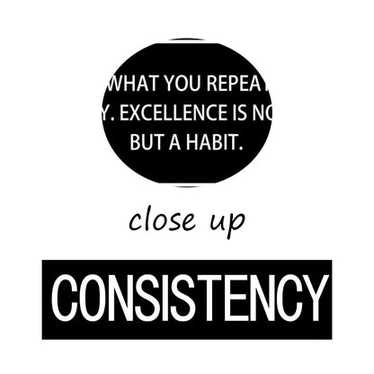 Inspirational Poster for Office Motivational Consistency Noun Canvas Wall Art Print Artwork Painting Picture for Framed Home Decoration Living Room Ready to Hang [24''W X 36''H]