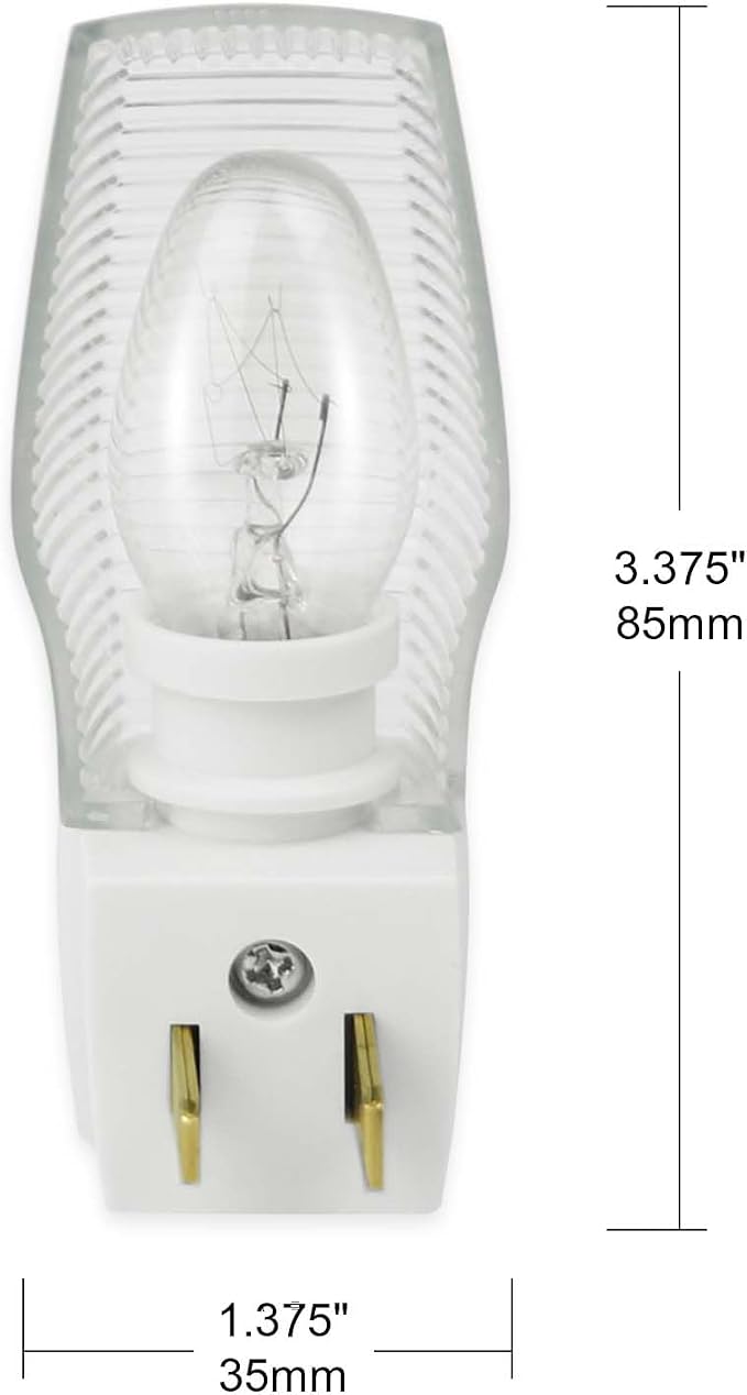 OSKOS 6 Pack Plug in Night Light with Manual On/Off Switch, 7W Incandescent Bulb Included, ETL Listed