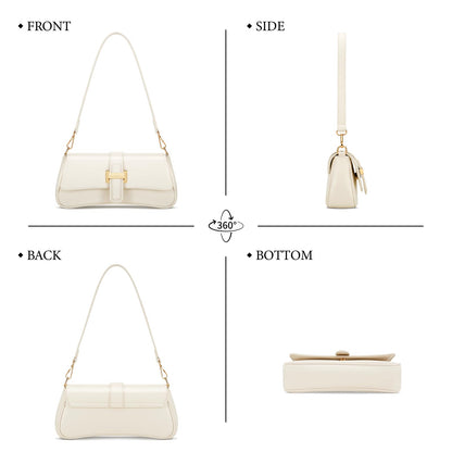Shoulder Bag for Women, Small Handbag Hobo Purses, Retro Clutch Underarm Bag, Beige