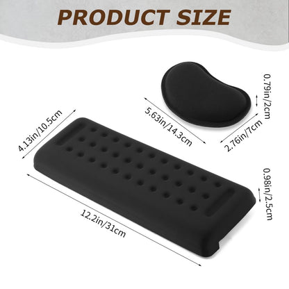 3PCS/Set L-Shaped Desk Elbow Pad for Desk, Memory Foam Elbow Support Padding with Non-Slip, Wrist Comfort Support for Office Home (Black)