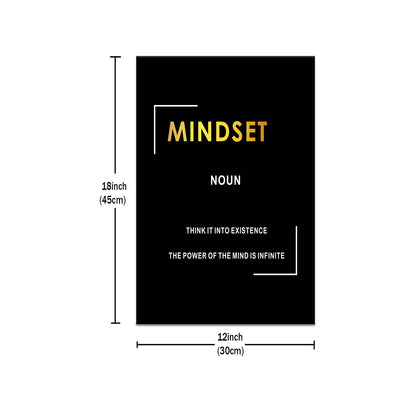 Motivational Canvas Wall Art Work Inspirational Entrepreneur Quotes Picture Poster Positive Mindset Motto Painting Print Artwork for Bedroom Living Room Wall Decoration Ready to Hang [12''Wx 18''H]