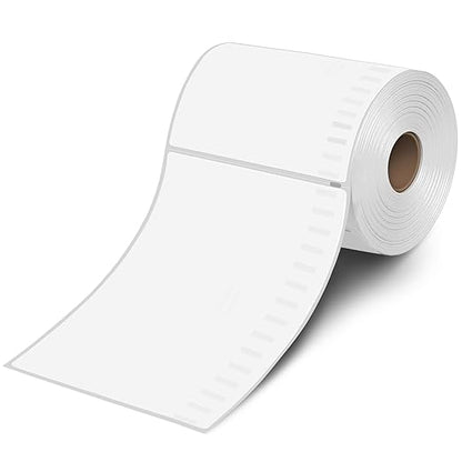 L LIKED 220 PCS 4"x6" Thermal Shipping Labels, Perforated White, Strong Adhesive Direct Thermal Labels(1 Roll), Compatible with DYMO 4XL 1744907,Zebra, Rollo, Jadens, Nelko