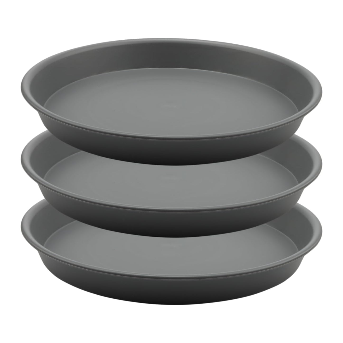 TITE Plant Saucer Heavy Large Planter Durable Thicker Plastic Plant Trays for Indoors and Outdoor,Plant Saucer Drip Trays (Grey, 12 inch)