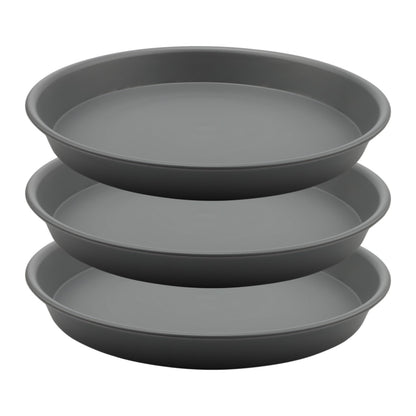 TITE Plant Saucer Heavy Large Planter Durable Thicker Plastic Plant Trays for Indoors and Outdoor,Plant Saucer Drip Trays (Grey, 12 inch)