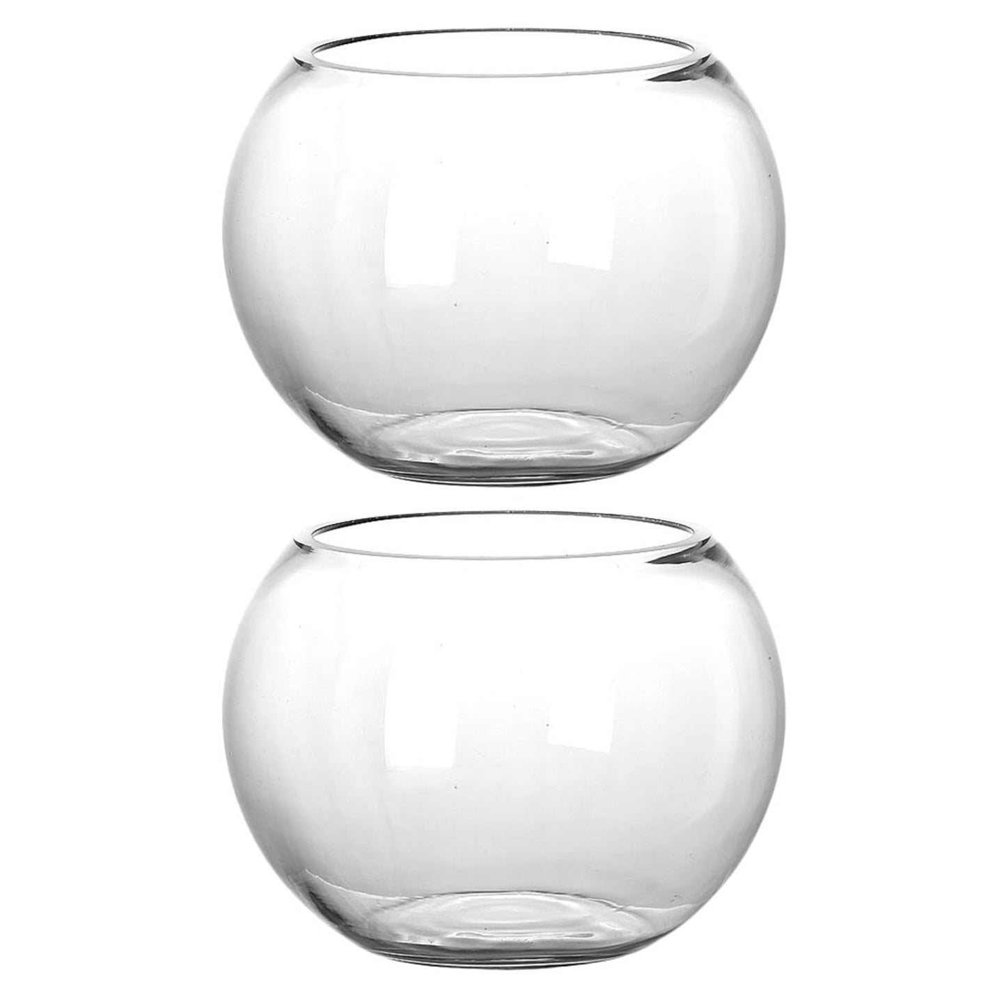 DOITOOL Round Glass Fish Bowl Vase Micro Landscape Container Moss Ecological Terrarium for Indoor Plant Decoration 5.90X5.90X4.72In Home Office Centerpiece