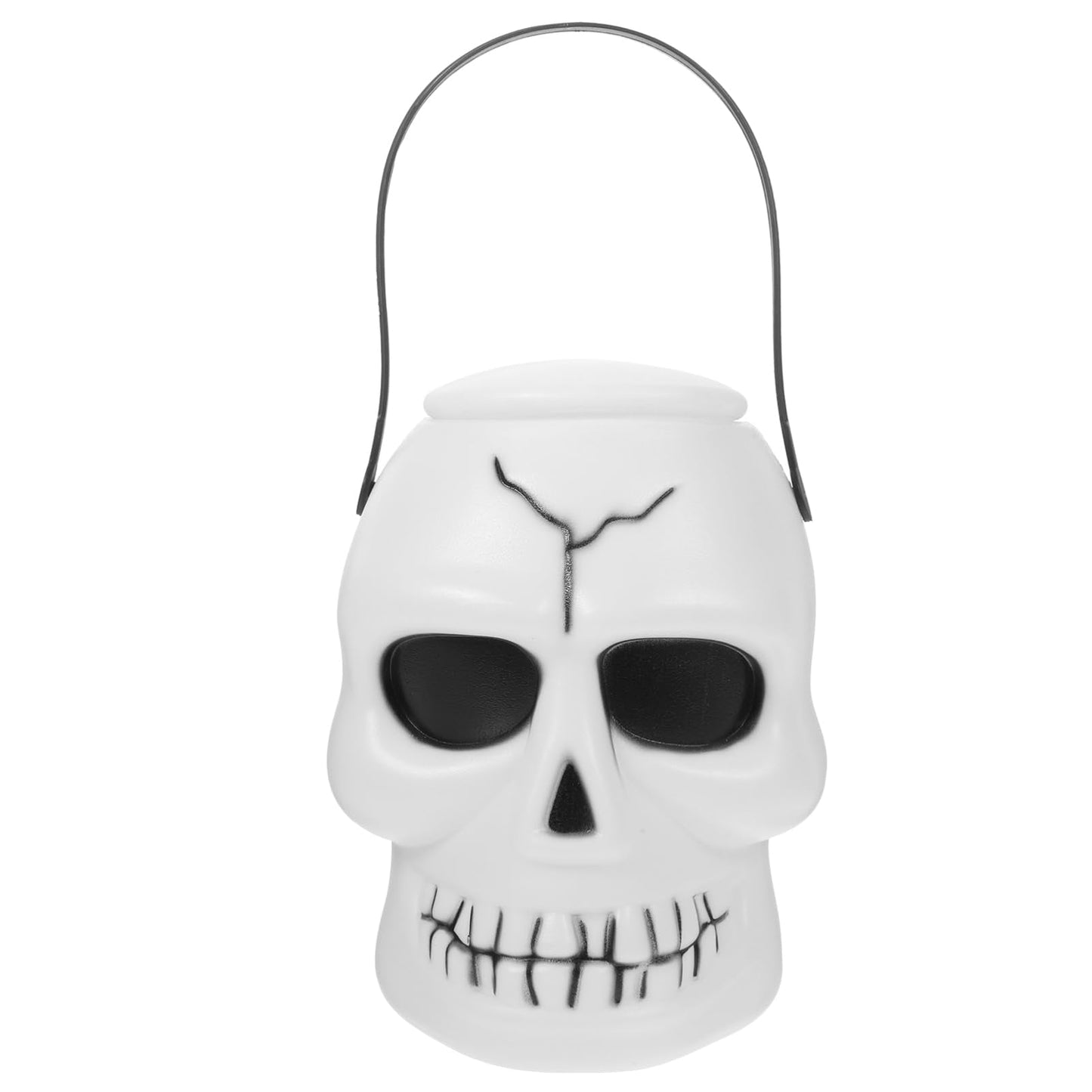 STOBAZA Halloween Candy Bucket for Kids Halloween Skull Bowl with Handle, Treat or Trick Sweets Snack Bucket