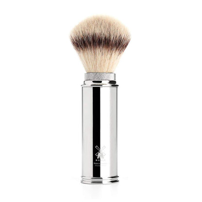 MÜHLE Travel Florentine Leather Silvertip Fibre 5-Blade Razor Luxury Shaving Kit