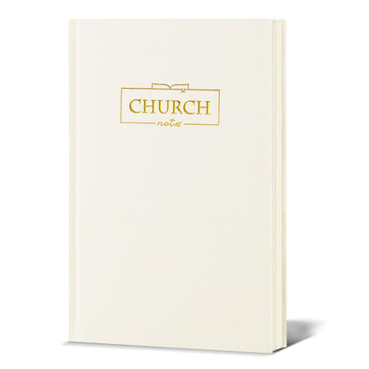 XKDOUS Church Notes Journal, Sermon Notes Christian Notebook, Linen Bible Study Journal, Prayer Journals, Blank Notebook to Writing Key Points and Notes, Christian Gifts for Women Men, Beige