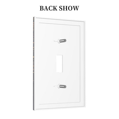 Nadoabtm Decorative Light Switch Cover Plate Gothic Celestial Gold Moon Stars 1 Gang Single Toggle Decorate Switch Plate Cover Wall Plate Electrical Outlet Covers For Home Farmhouse Decor