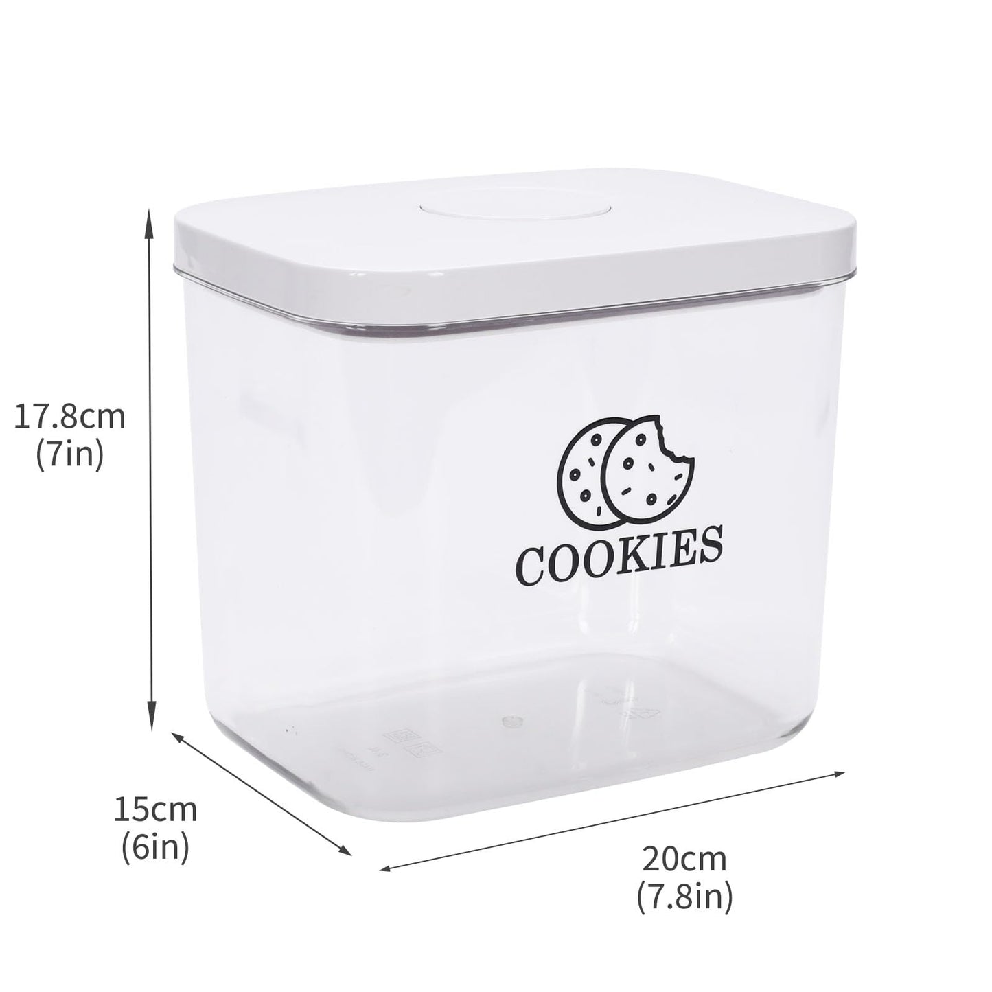 Duimbok Cookie Jar with Airtight Lid,Bread Box for Kitchen Countertop,Time Recording Bread Storage Container, BPA-Free Plastic Containers for Cookies, Homemade Bread, Toast, Bagel, Donut