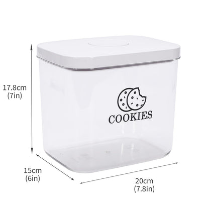 Duimbok Cookie Jar with Airtight Lid,Bread Box for Kitchen Countertop,Time Recording Bread Storage Container, BPA-Free Plastic Containers for Cookies, Homemade Bread, Toast, Bagel, Donut