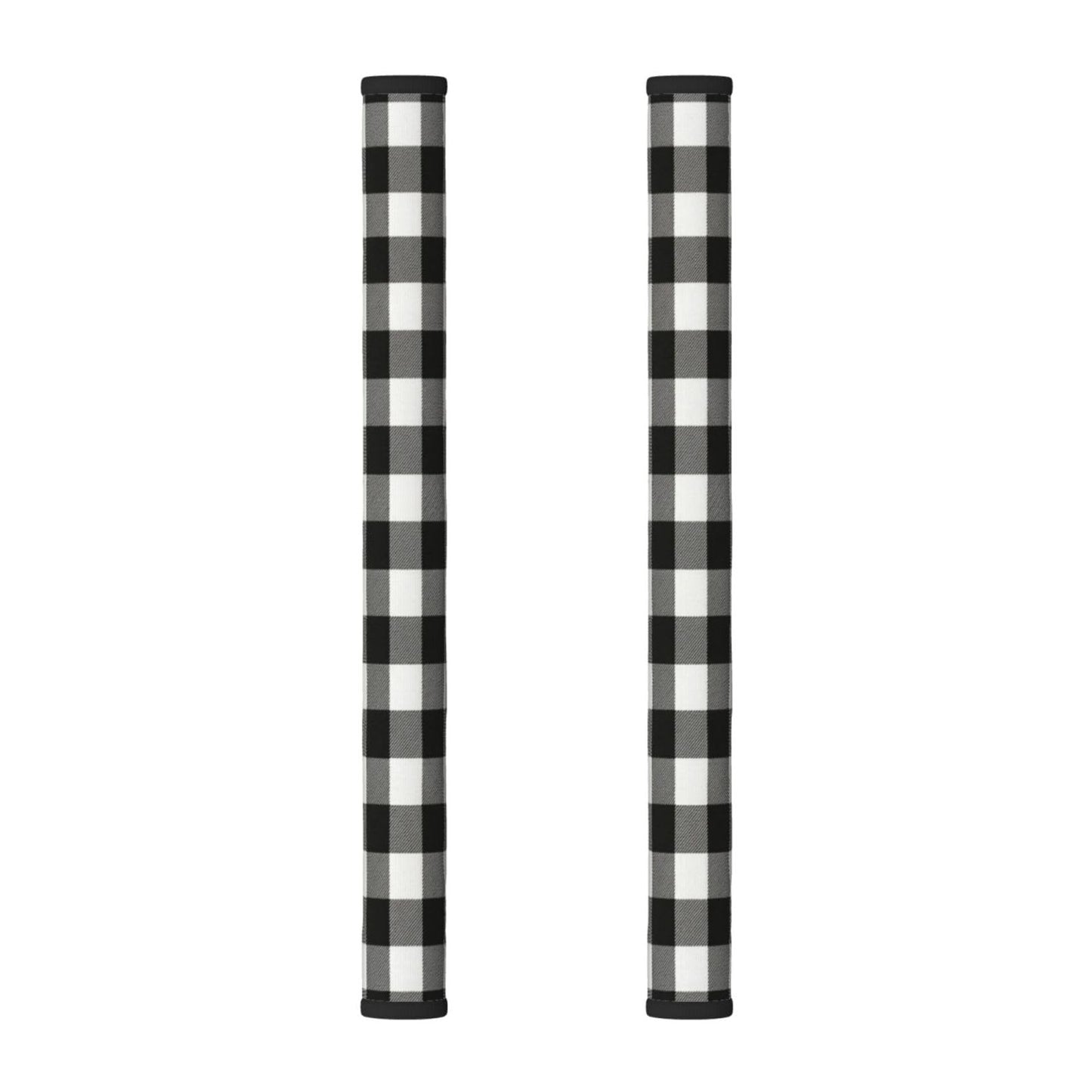 Non Slip Refrigerator Handle Covers 2pcs ,Neoprene Refrigerator Door Handle Covers For Fridge, Oven, Dishwasher & Microwave, Decorative Kitchen Appliance Handle Covers,Black And White Buffalo Plaid