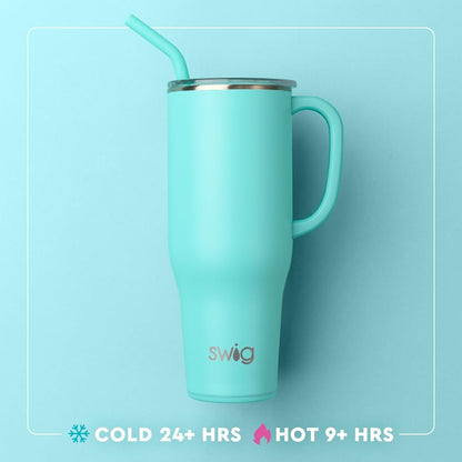 Swig Life 40oz Mega Mug, 40 oz Tumbler with Handle and Straw, Cup Holder Friendly, Dishwasher Safe, Extra Large Insulated Tumbler, Stainless Steel (Witches Brew)