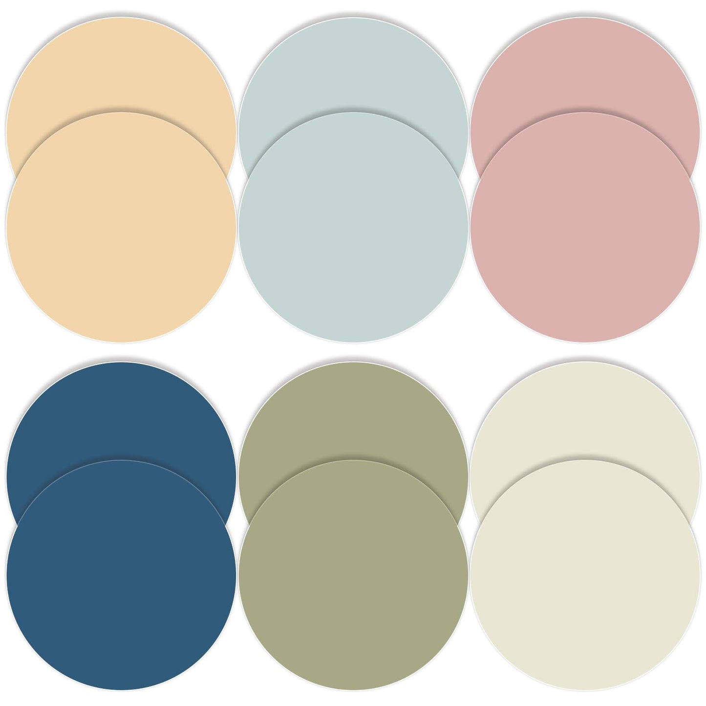 Lincia 12 Pack Colorful Dry Erase Dots Circles Spots for Classroom Table 10.5 Inch Removable Vinyl Desktop Stickers Spots Wall Decals for 100th Day of School Teacher Students Home (Bohemian Colors)