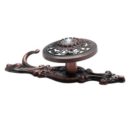 Xiaoyztan Curtain Holdbacks,Antique Metal Red Bronze Curtain Holdbacks Elegant Vintage Drapery Tiebacks Holdback Clothes Hanger,Pack of 2