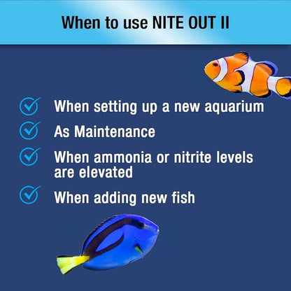 MICROBE-LIFT NITEH Nite-Out II Aquarium and Fish Tank Cleaner for Rapid Ammonia and Nitrite Reduction, Freshwater and Saltwater (64 Ounces)